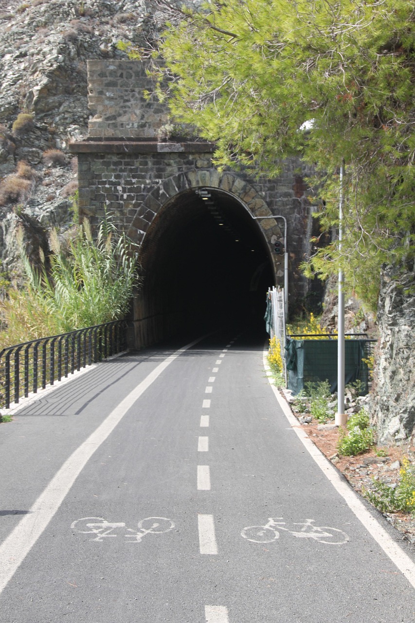 tunnel, bicycle, path, to go biking, traffic, bike path